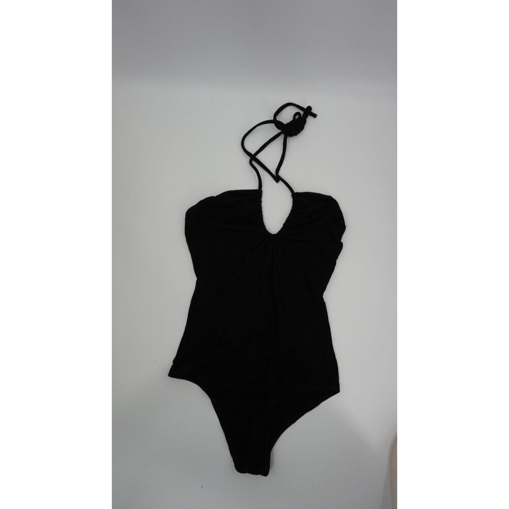 Reformation Black Halter Bodysuit XS Women Stretch